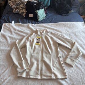 NWT Cream Full-Zip Jacket